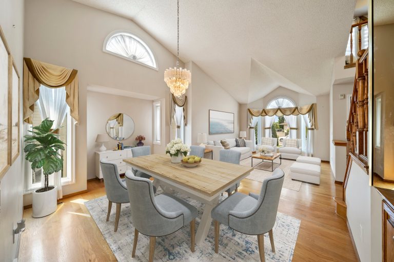 Luxury detached rental property in Calgary with high-end finishes and furnished living space