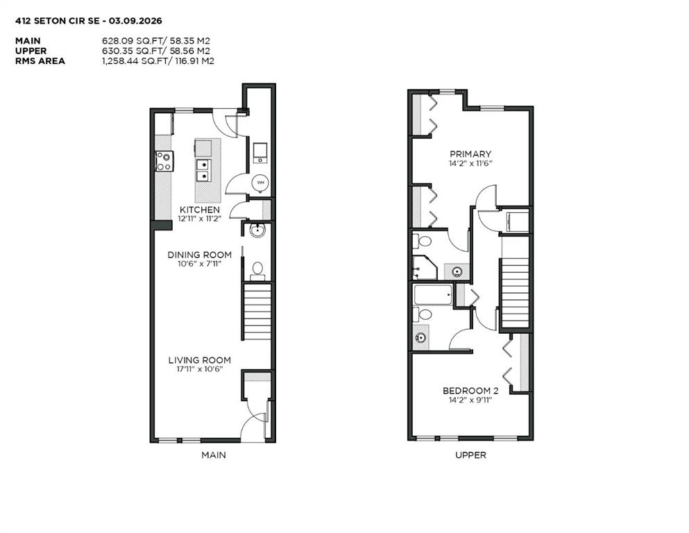 412 Seton Circle SE, Calgary, 2 Bedrooms Bedrooms, 0 ,2 BathroomsBathrooms,Condos/Townhouses,For Sale,0,3408