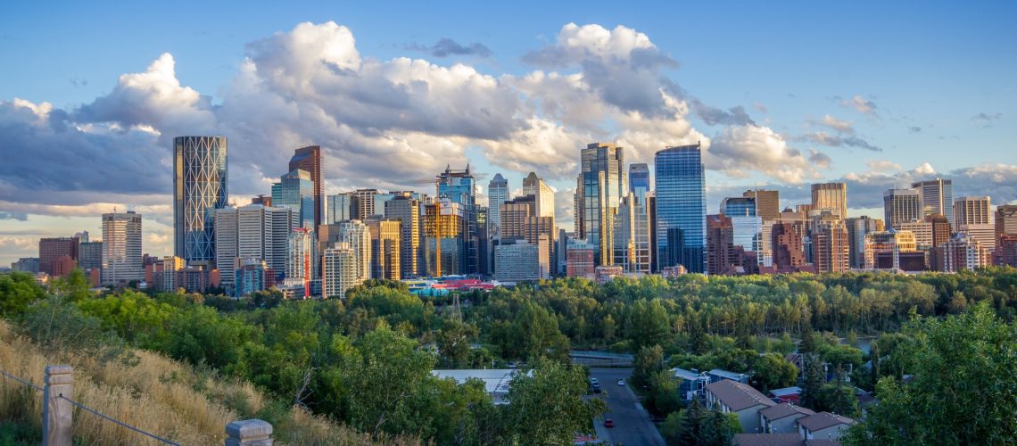 The skyline of downtown Calgary, Alberta, Canada